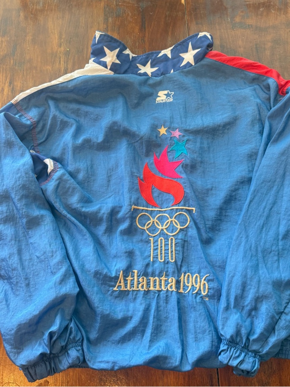 🇺🇸 RARE Vintage Starter 1996 Atlanta Olympics USA Windbreaker Jacket Lg USA 🇺🇸